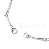 304 Stainless Steel Twisted Bar Chains Bracelet Making AJEW-JB01352-2