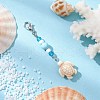 3Pcs Ocean Theme Synthetic Turquoise Charm & Glass Beads Pendant Decorations HJEW-JM03155-4