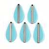 Opaque Resin & Wood Pendants RESI-T057-50A-1