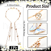 Zinc Alloy Rhinestone Hair Bands OHAR-WH20007-01B-G-2