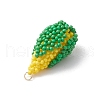 Glass Seed Beaded Corn Pendants PALLOY-GD00001-4