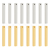 DICOSMETIC 16Pcs 2 Colors 304 Stainless Steel Four Sides Engraved Pendants STAS-DC0015-72-1