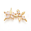 Brass Micro Pave Cubic Zirconia Chandelier Components Links KK-N263-36G-1