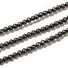 Natural Pyrite Beads Strands G-L031-2mm-01-1
