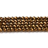 Electroplate Glass Beads Strands GLAA-H021-01A-FP01-2