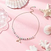 Natural Mixed Stone & Quartz Crystal Round Beaded Necklaces NJEW-JN05302-02-1