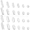   120Pcs 12 Style 304 Stainless Steel Ribbon Crimp Ends STAS-PH0003-45-8