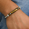 Natural Tiger Eye Round Beaded Bracelets PO7911-4