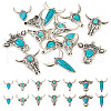 14Pcs 7 Styles Synthetic Turquoise Pendants FIND-TA0003-06-9