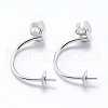 Anti-Tarnish Rhodium Plated 925 Sterling Silver Ear Nuts STER-I014-14P-1
