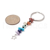 Natural Gemstone Chips Keychains KEYC-JKC00474-01-2