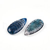 Natural Dragon Veins Agate Pendants G-N0325-16E-2