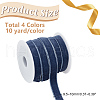 HOBBIESAY 40 Yards 4 Colors Single Face Velvet Ribbon with 4Pcs Plastic Empty Spools SRIB-HY0001-09B-2