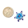 Handmade Polymer Clay and Snowflake Lampwork and Glass Round Pendants PALLOY-MZ00639-05-2