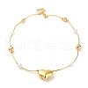 Rack Plating Brass Heart Pendant Necklaces for Women NJEW-C059-01G-03-1
