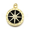 Rack Plating Brass Micro Pave Cubic Zirconia Pendants KK-K401-76G-1