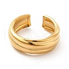 Ion Plating(IP) 304 Stainless Steel Grooved Open Cuff Ring for Women RJEW-F131-14G-2