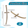   12Pcs Alloy Rhinestone Links/Connectors RB-PH0001-67-2