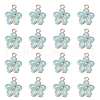 Light Gold Plated Alloy Enamel Pendants X-ENAM-R136-17B-1