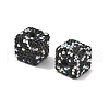 Cube Shape Polymer Clay Rhinestone Beads CLAY-NH0001-08J-2