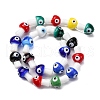 Handmade Evil Eye Lampwork Beads Strands LAMP-S069-01D-2