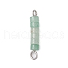 7Pcs 7 Styles Chakra Natural Mixed Gemstone Disc Beaded Connector Charms PALLOY-JF02744-3