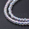 Electroplate Glass Beads Strands EGLA-K014-A-AB01-4