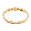 Ion Plating(IP) 304 Stainless Steel Pave Shell Hinged Bangles for Women BJEW-Z068-03G-01-3