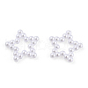 ABS Plastic Imitation Pearl Linking Rings OACR-T015-02-14-3