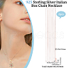 Beebeecraft 2Pcs 925 Sterling Silver Box Chain Necklaces NJEW-BBC0001-13RG-2