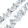 Electroplate Transparent Glass Beads Strands EGLA-P052-02A-PL01-1
