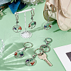 Wire Wrapped Natural & Synthetic Mixed Stone Pendants KEYC-AB00079-5