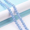 Electroplate Imitation Jade Glass Beads Strands GLAA-E036-12A-2