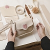 DIY Imitation Leather Heart Crossbody Lady Bag Making Kits PW-WG48380-02-1