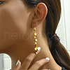 Palm Tassel Brass Hoop Earrings LG9400-4