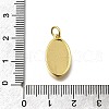 Oval with Virgin Mary Pattern Brass Pendants KK-G525-14G-3