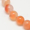Natural Carnelian Beads Strands G-N0006-8mm-17-6