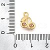 Brass Micro Pave Clear Cubic Zirconia Pendants KK-U065-05D-G-3