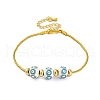 Brass European Bracelets BJEW-C080-03G-08-1
