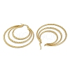 PVD Vacuum Plating 201 Stainless Steel Triple Hoop Earrings for Women EJEW-F345-15G-2