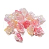 Iridescent Acrylic Bead Caps OACR-C021-08-2