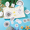 64 Patterns Non-woven Fabrics Water-soluble Embroidery Aid Drawing Sketch DIY-TAC0100-003-7
