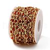 Brass Glass Oval Link Chains CHC-R001-02G-01-3