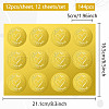 12 Sheets Self Adhesive Gold Foil Embossed Stickers DIY-WH0451-031-2