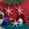 Christmas Snowflake Glass Pendant Decoration HJEW-GO00060-5