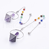 Chakra Gemstone Pyramid Dowsing Pendulums G-F515-01A-1