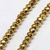 Electroplate Non-magnetic Synthetic Hematite Beads Strands X-G-J160-A-02-3