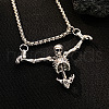 Gothic Skeleton Alloy Pendant Necklaces FS-WG5A1B6-01-2