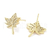 Brass Micro Pave Clear Cubic Zirconia Stud Earrings for Women EJEW-S217-D05-2