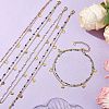 304 Stainless Steel Double Layer Chain Anklets AJEW-AN00632-2